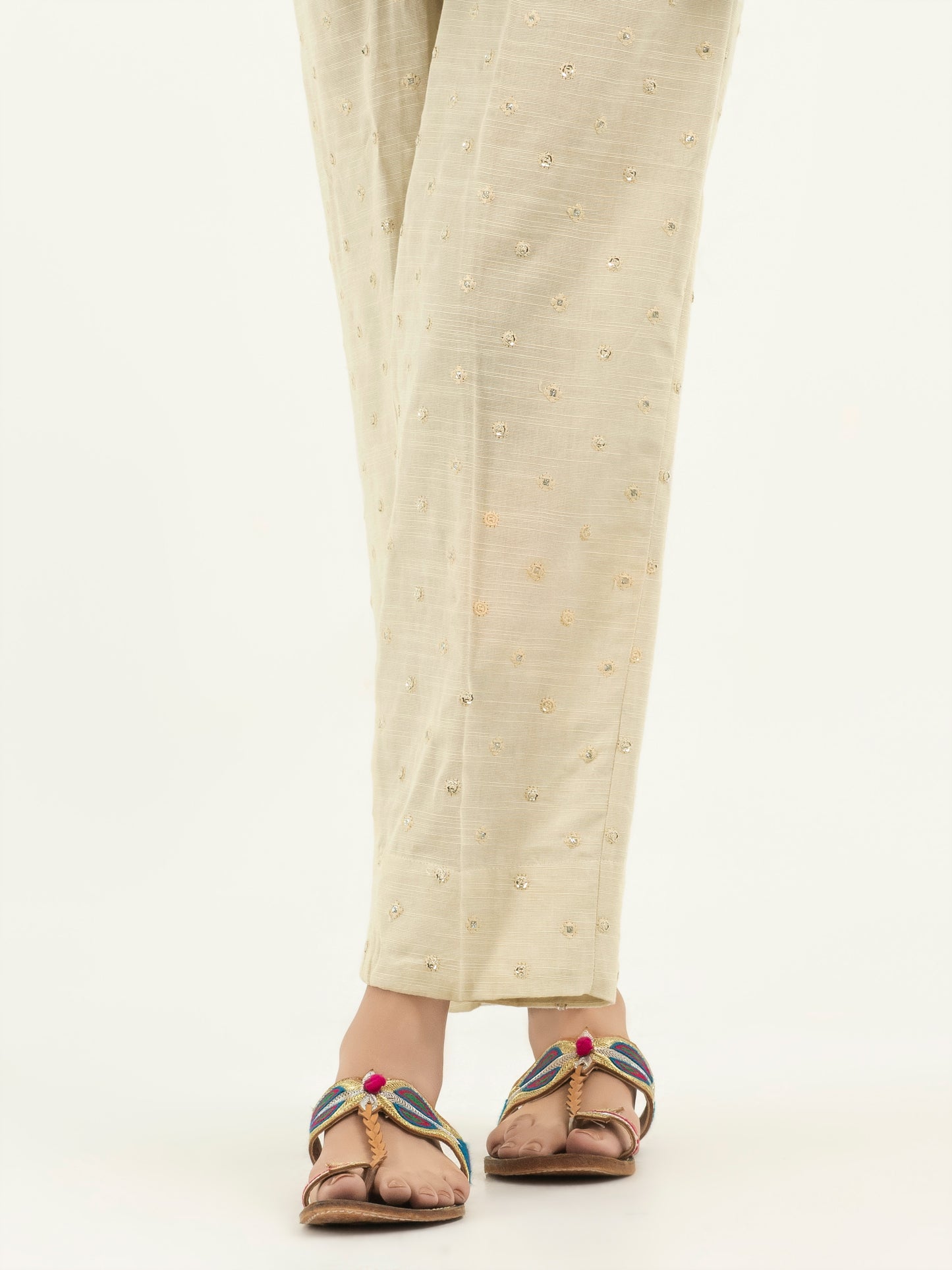 Embroidered Khaddar Trousers(Pret)