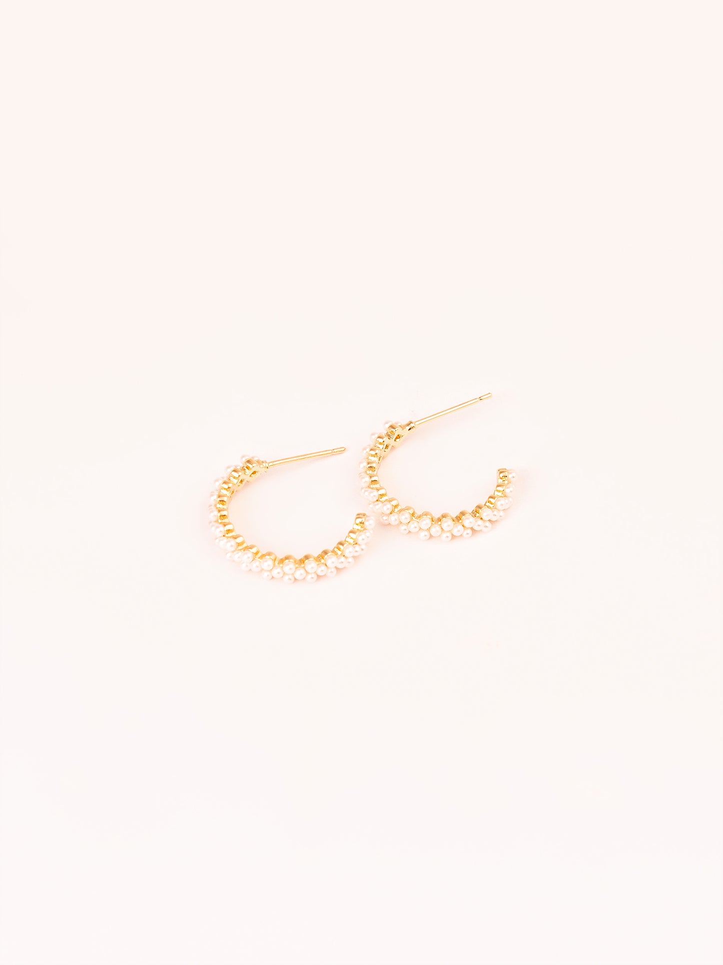 Pearl C-Hoop Earrings