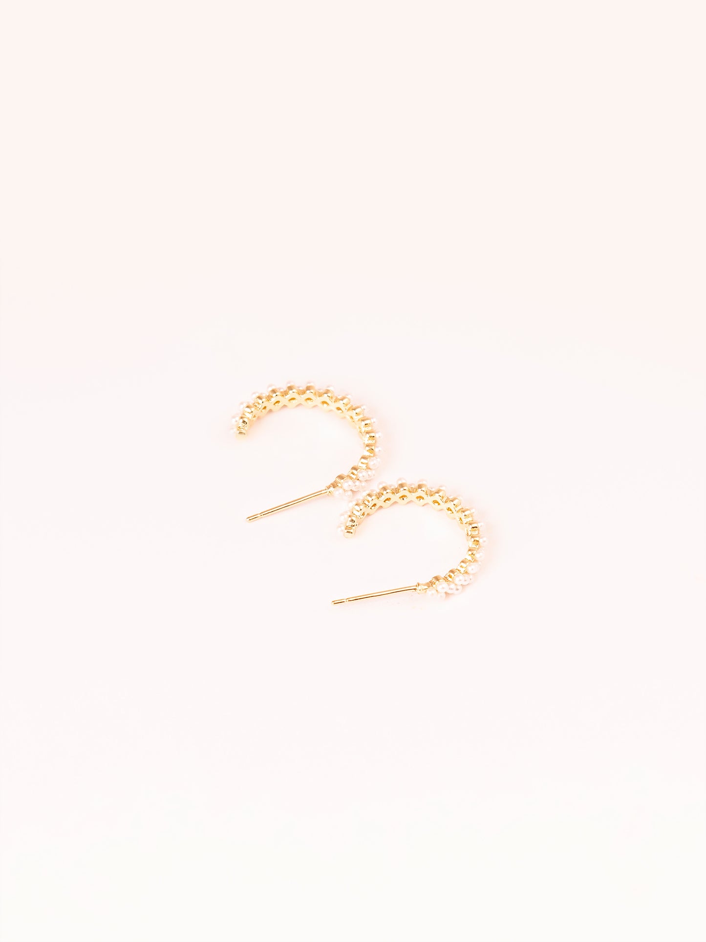 Pearl C-Hoop Earrings