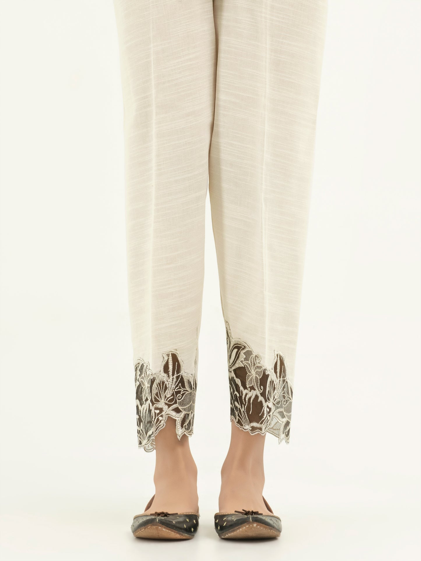 Embroidered Khaddar Trousers(Pret)