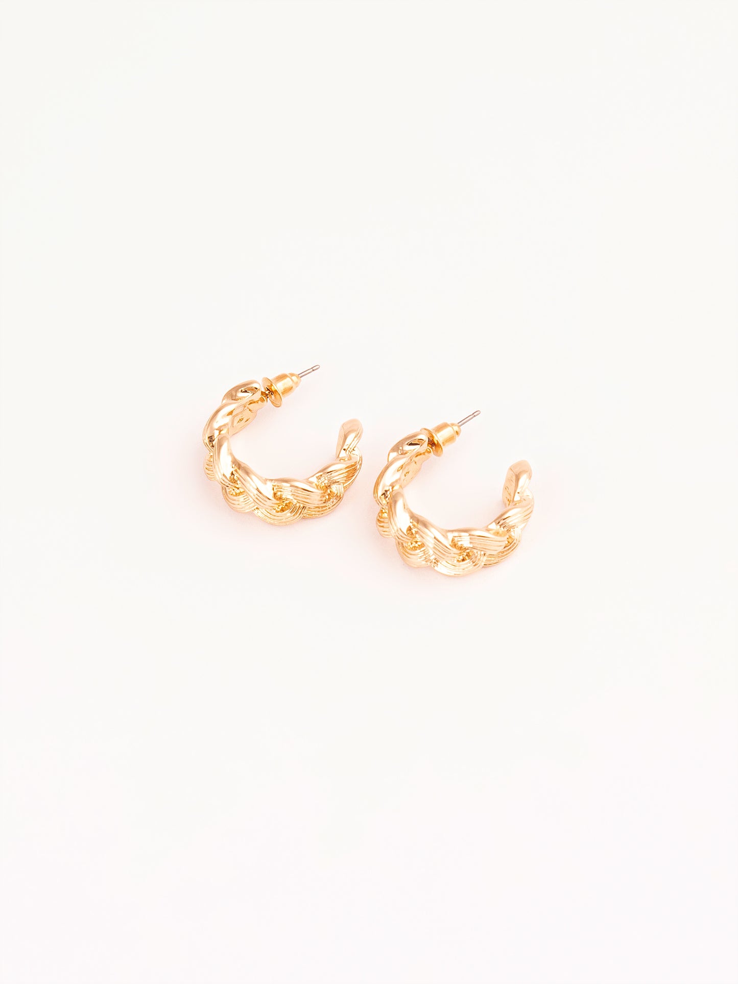 Looped C-Hoop Earrings