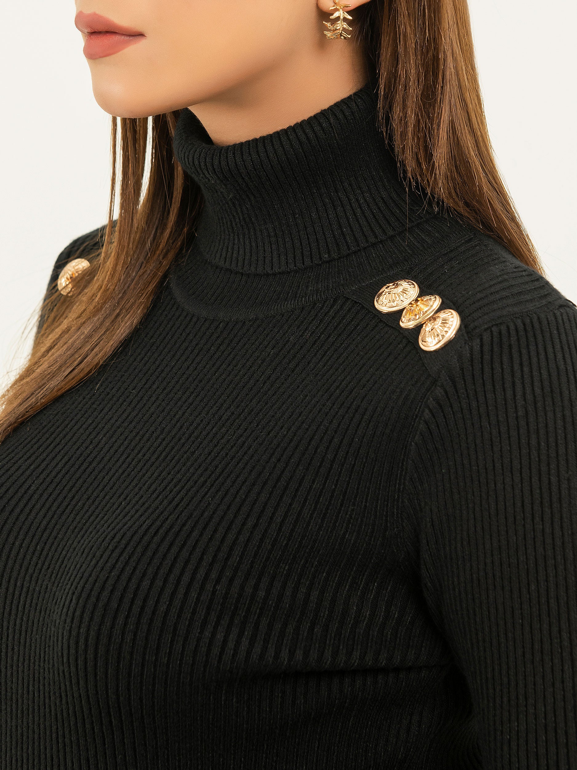 Gold polo neck sale