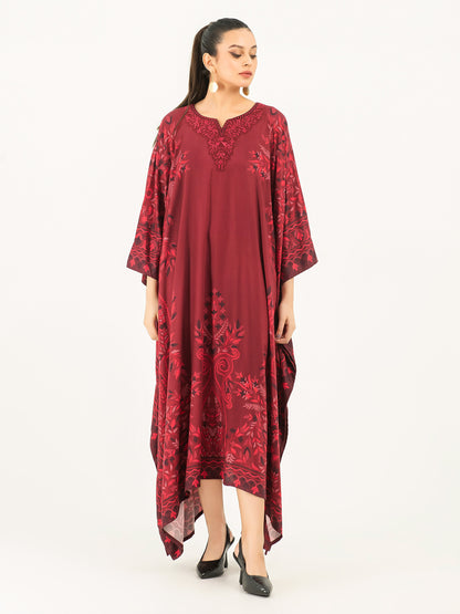 Linen Kaftan-Embroidered (Pret)