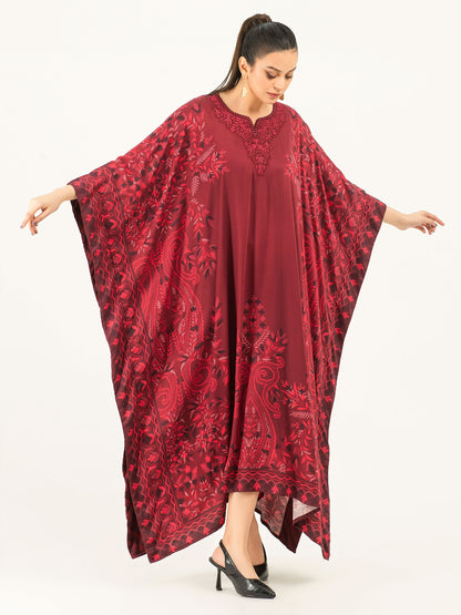 Linen Kaftan-Embroidered (Pret)