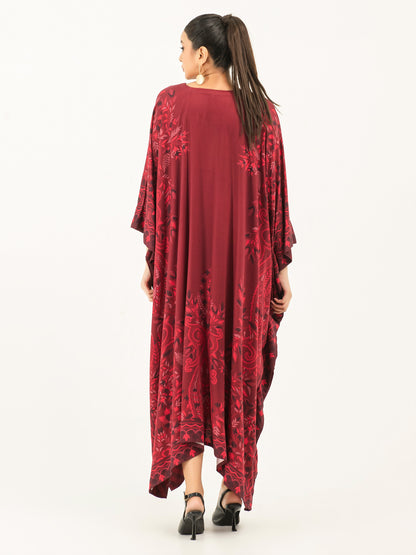 Linen Kaftan-Embroidered (Pret)