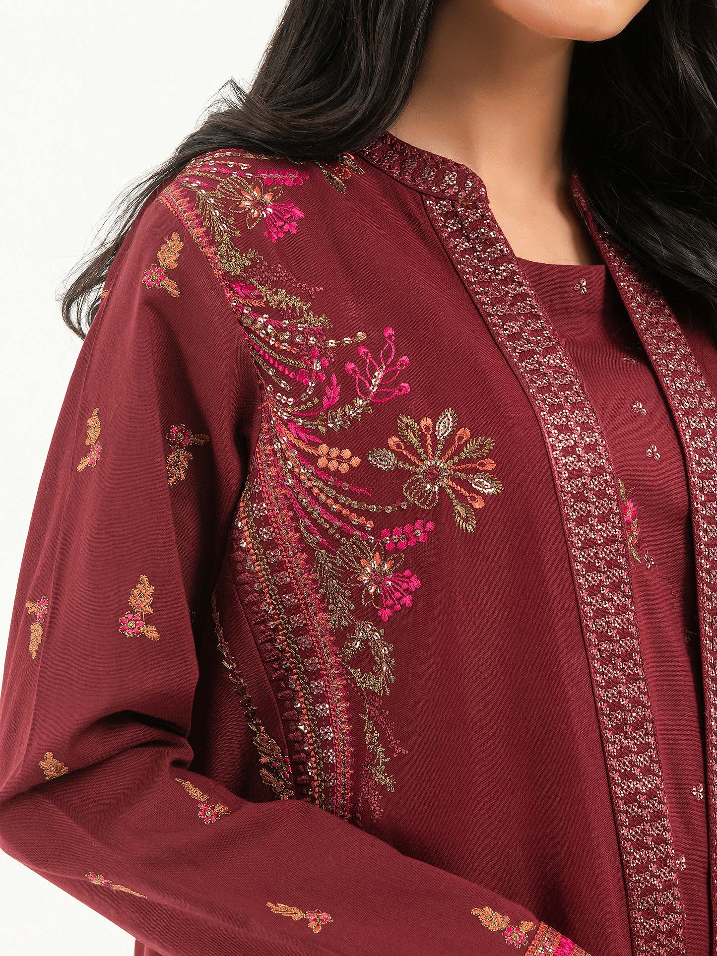 2 Piece Khaddar Suit-Embroidered (Pret)