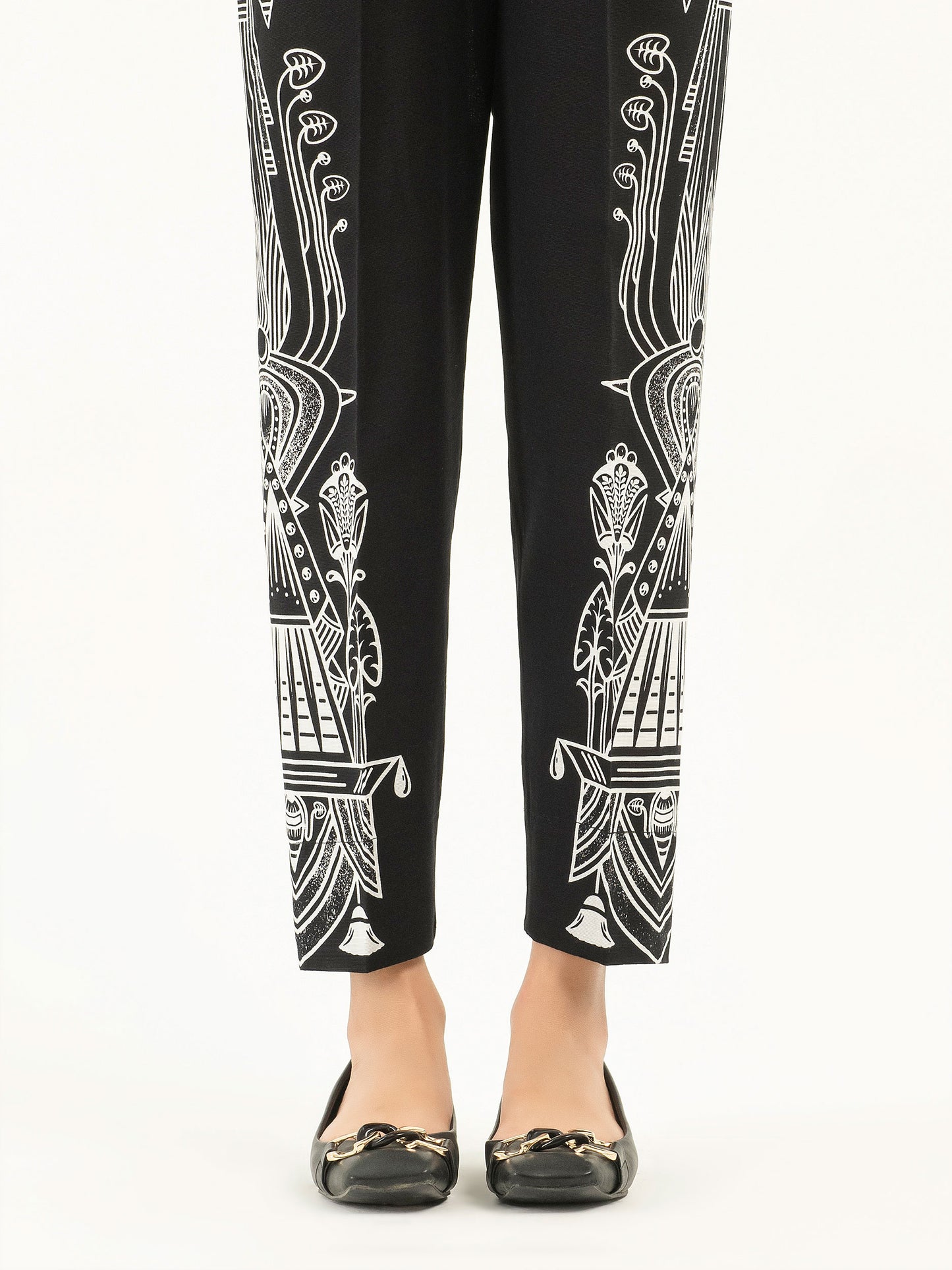 Printed Khaddar Trousers(Pret)