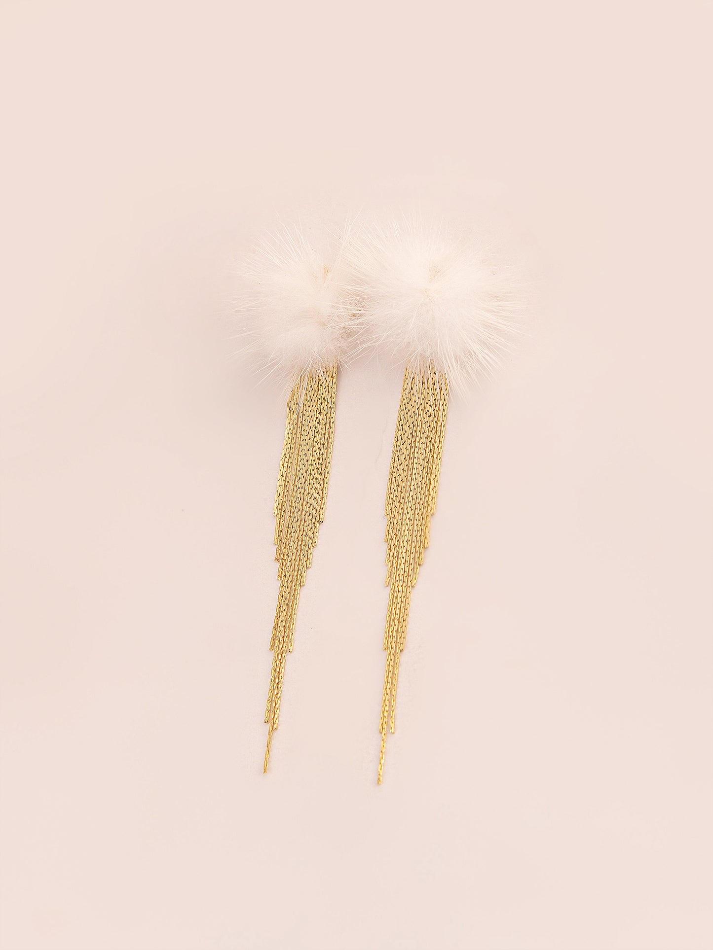 Pompom Dangling Earrings