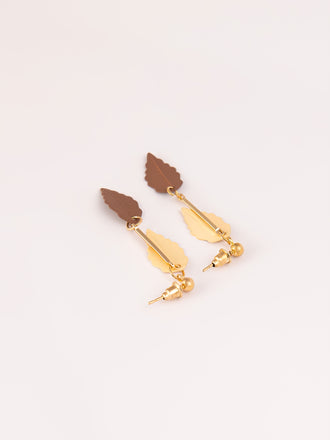 leaf-shape-drop-earrings