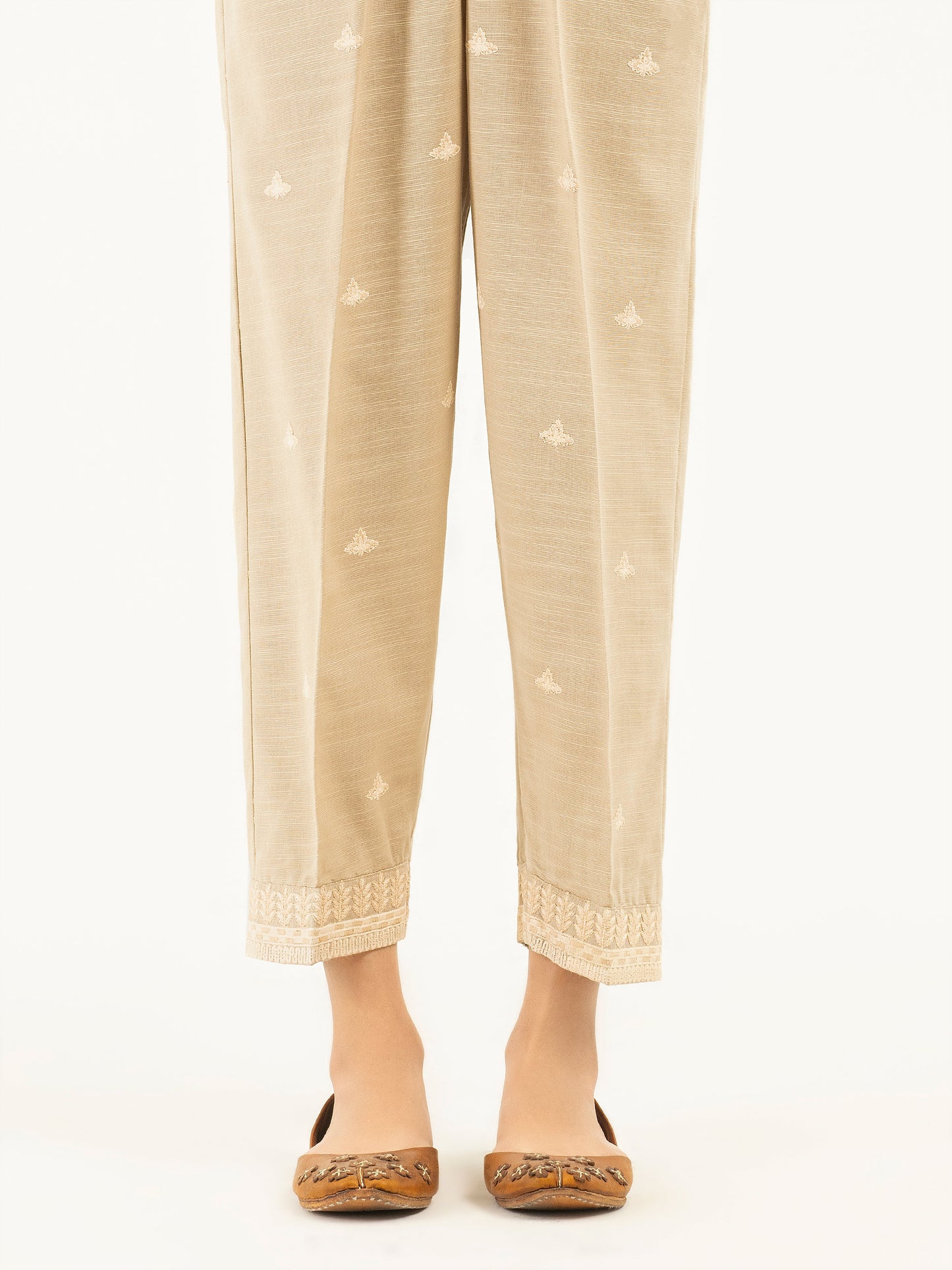 Embroidered Khaddar Trousers(Pret)