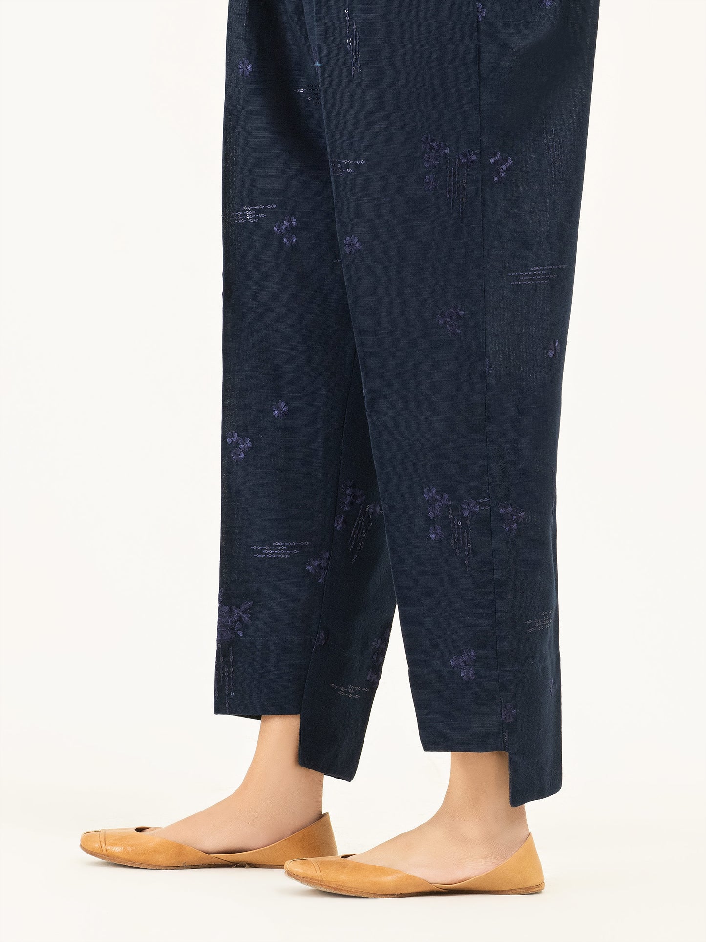 Embroidered Khaddar Trousers(Pret)