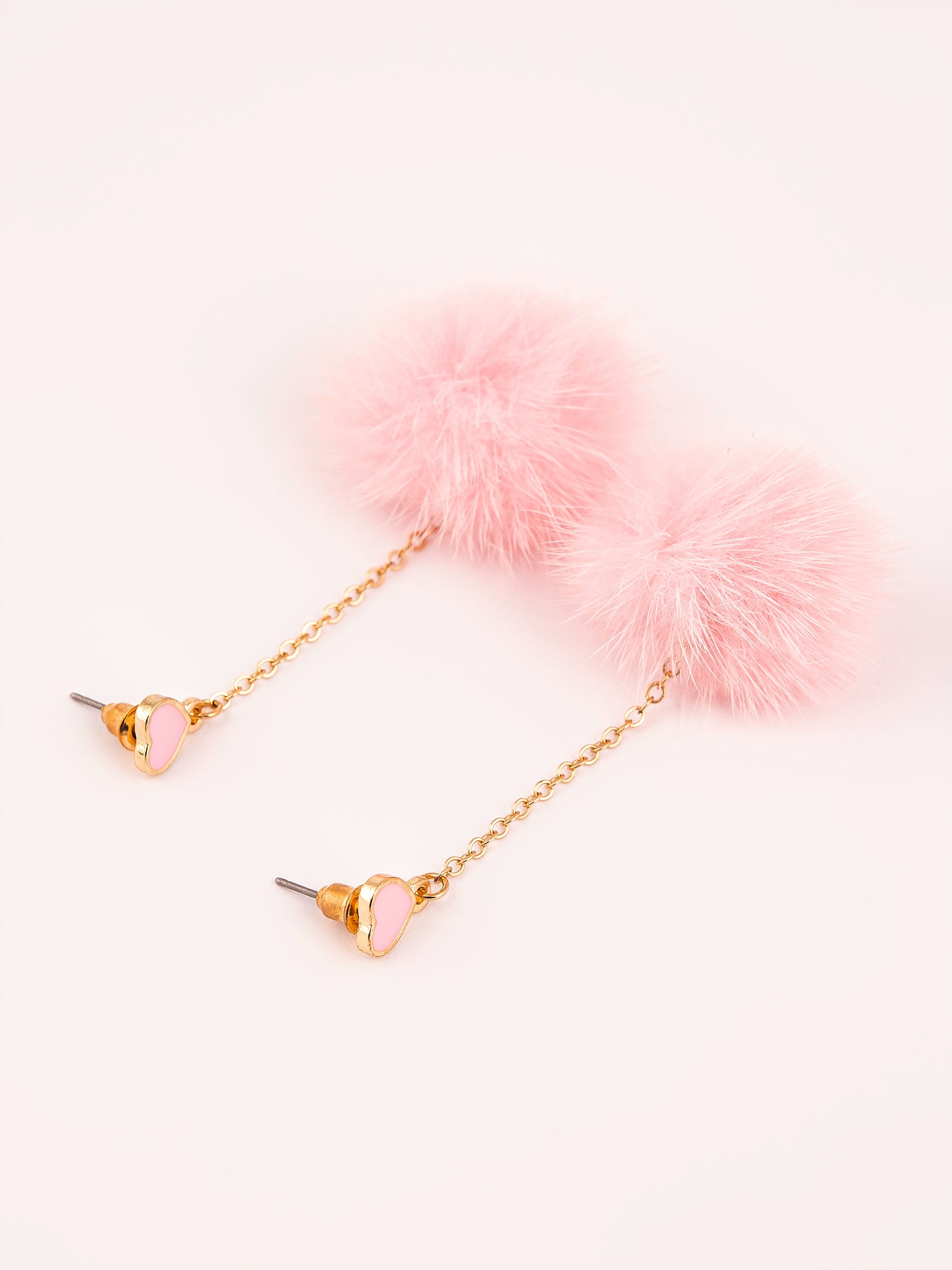 Dangling Pompom Earrings