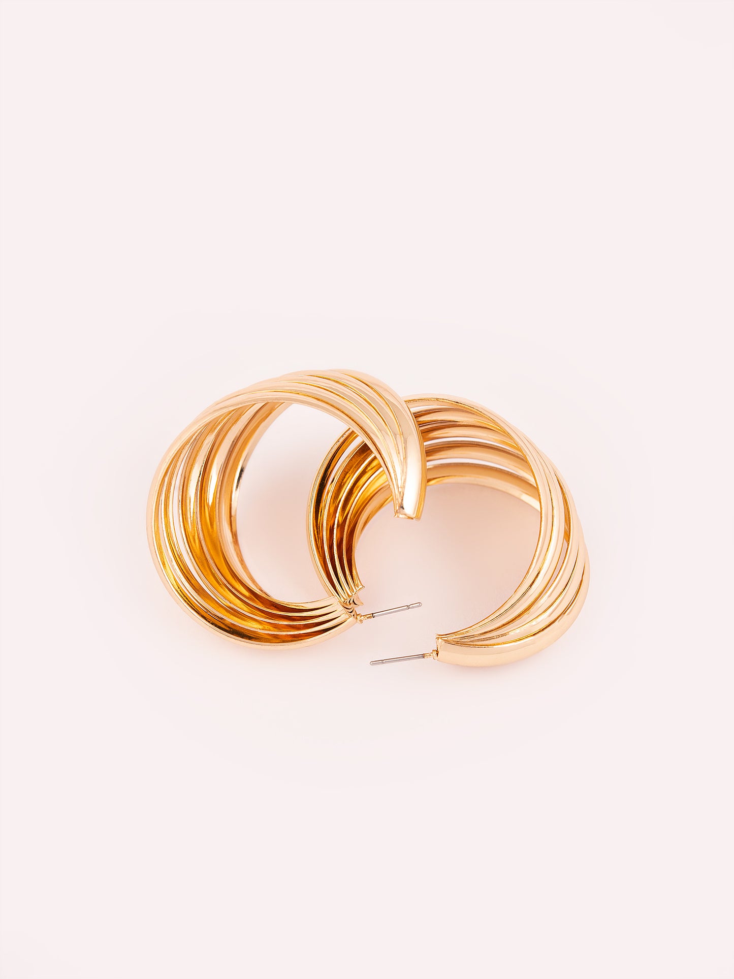 Golden C-Hoop Earrings