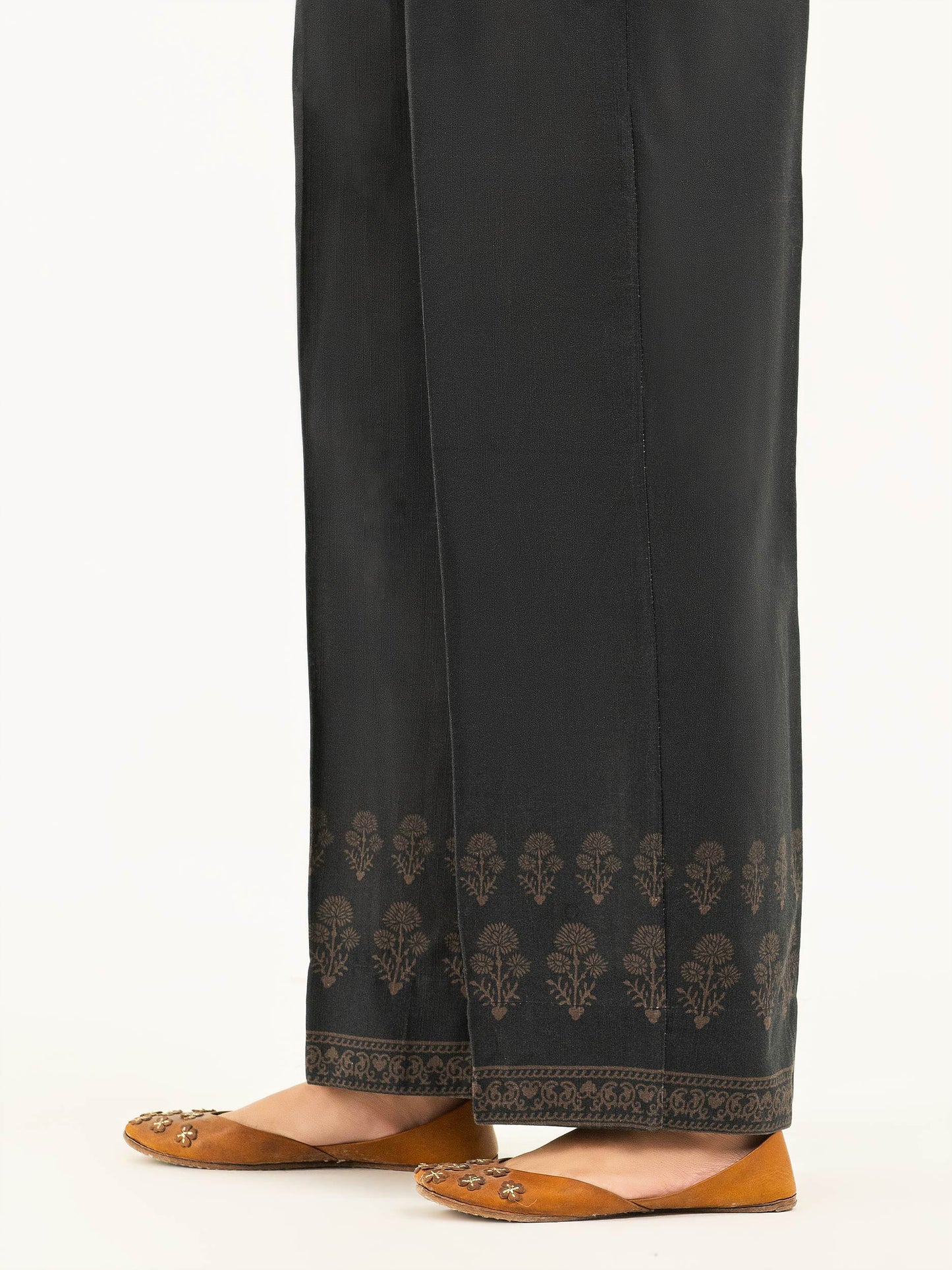 Printed Khaddar Trousers