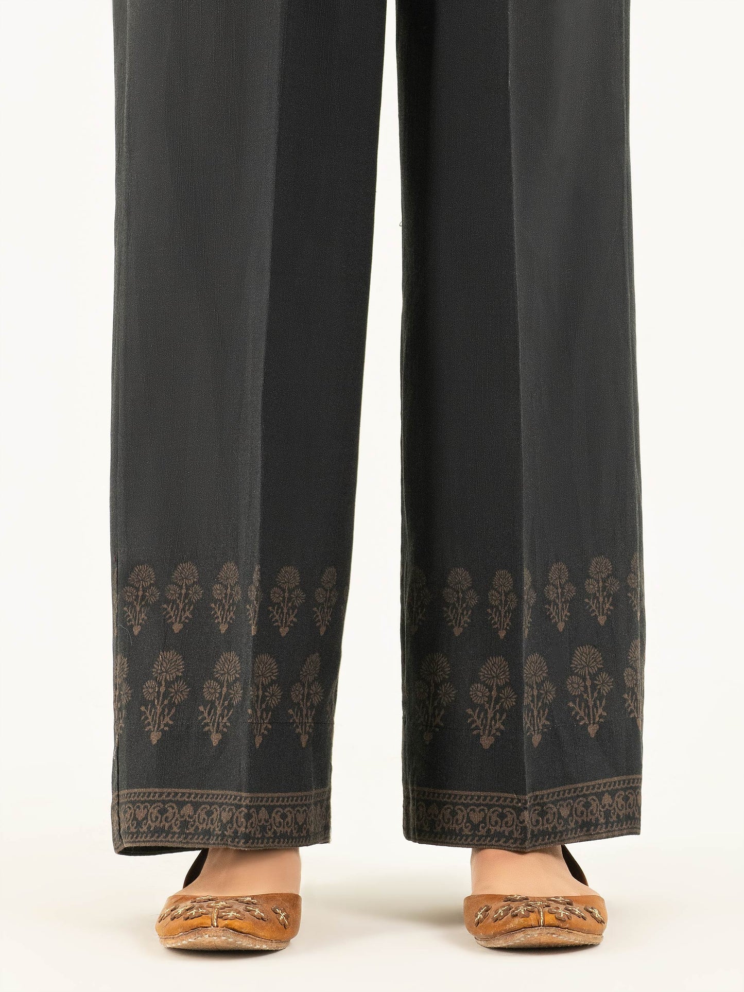 Printed Khaddar Trousers