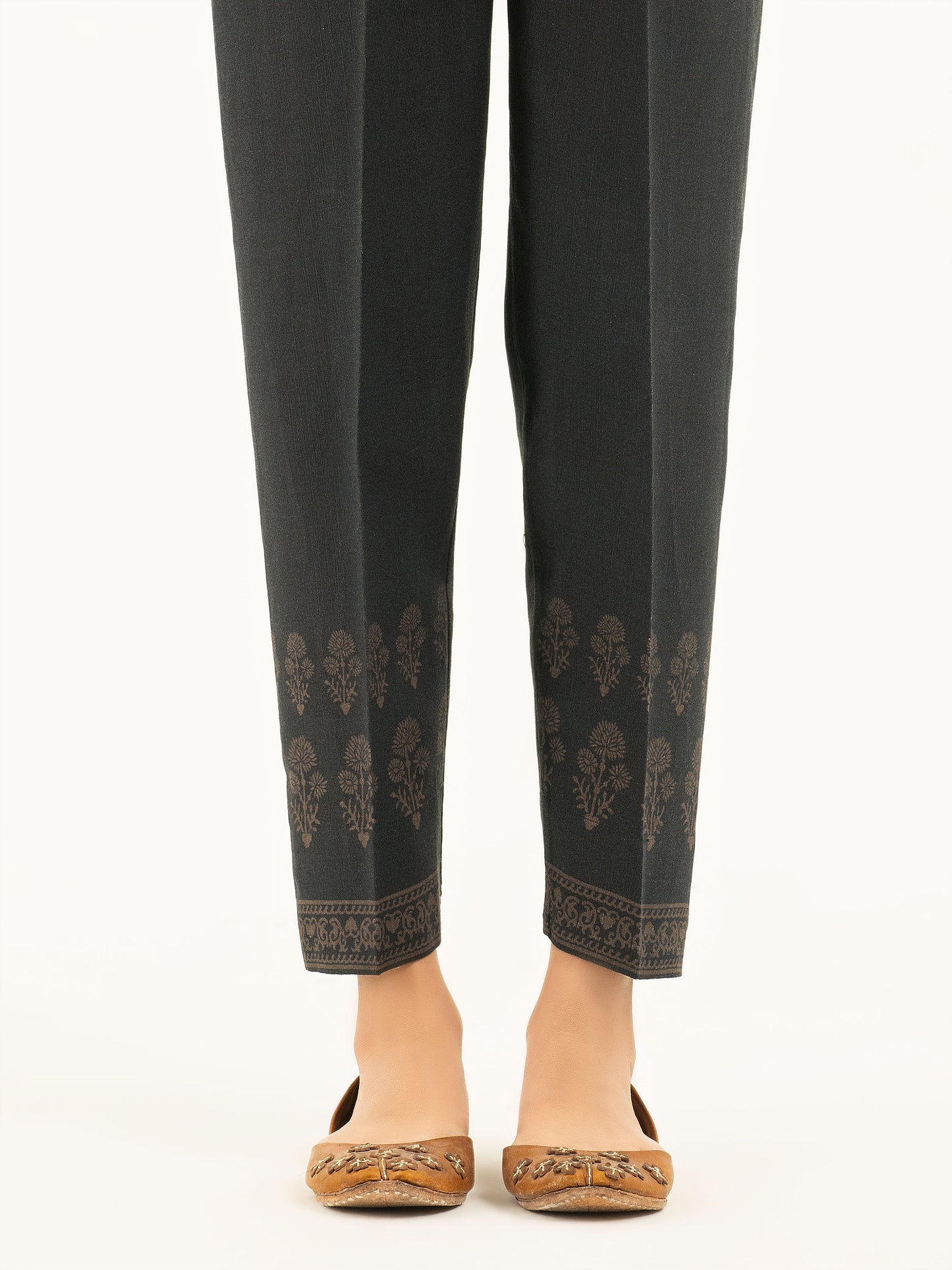 Printed Khaddar Trousers(Pret)