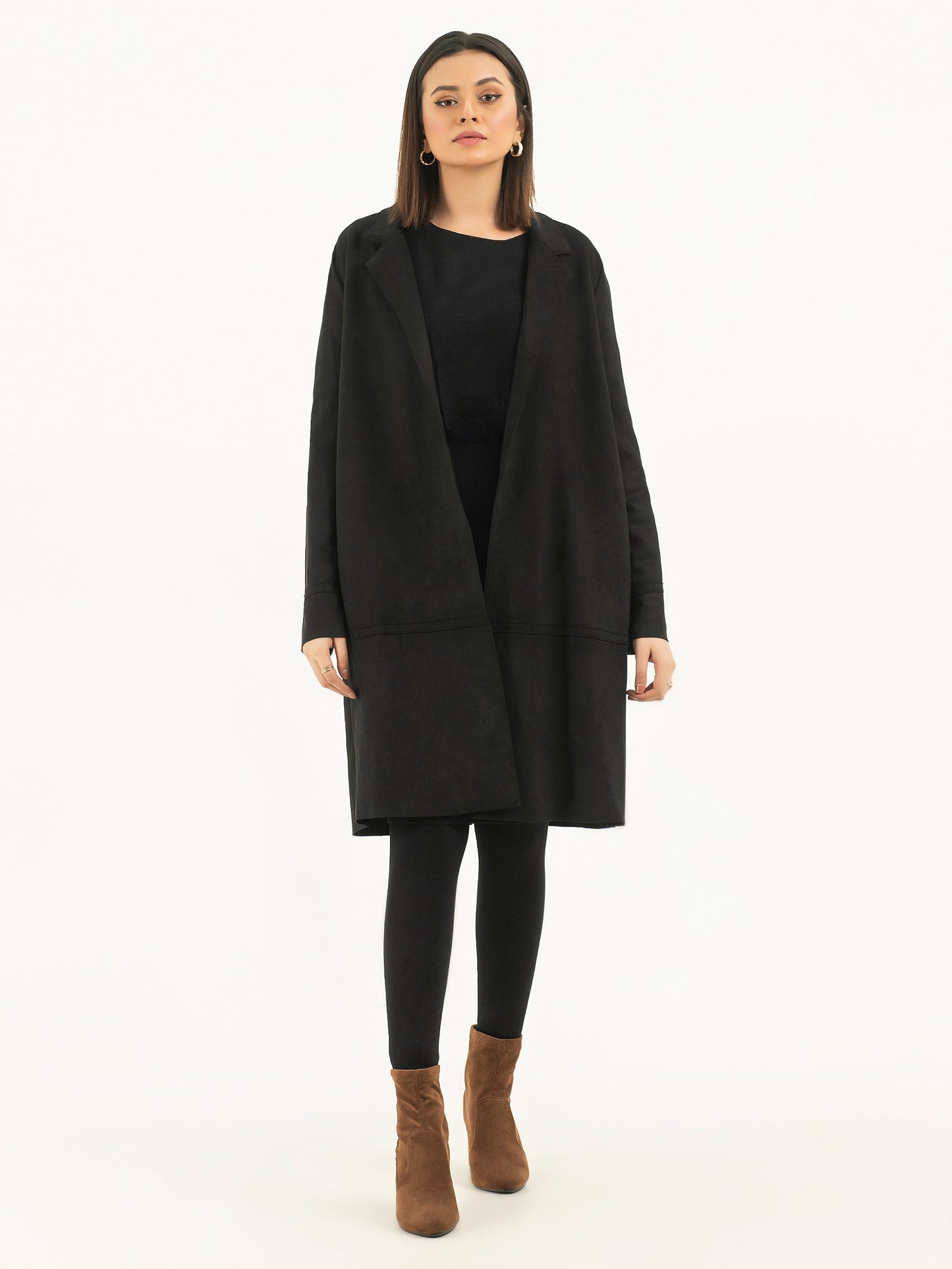 Suede Long Coat