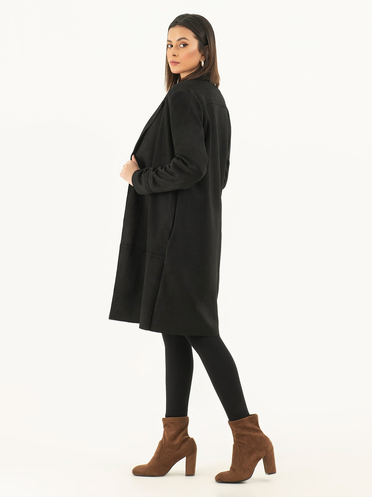 Suede Long Coat