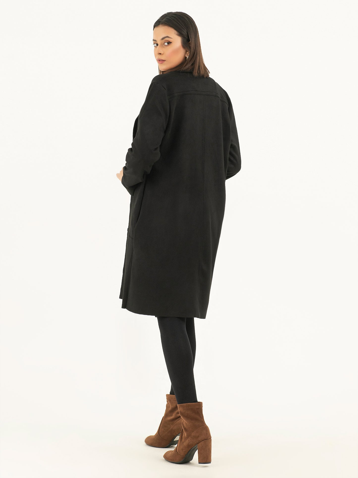 Suede Long Coat