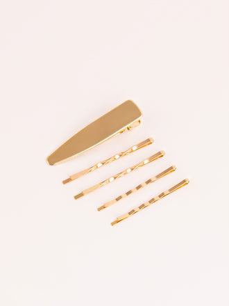 golden-hair-clip-set