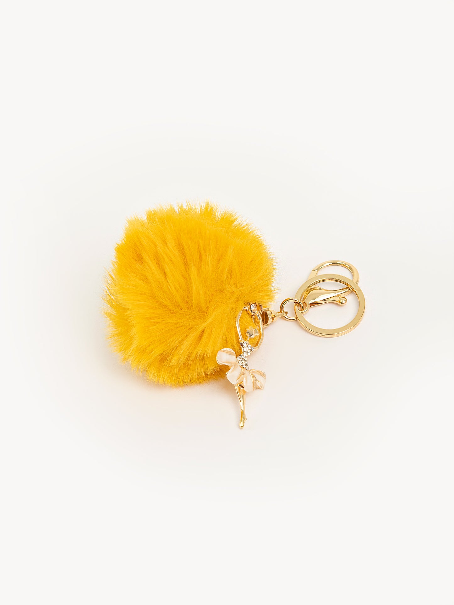 Ballerina and Pompom Keychain