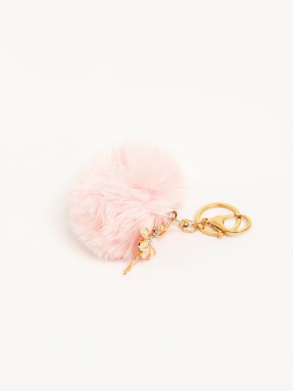 Ballerina and Pompom Keychain