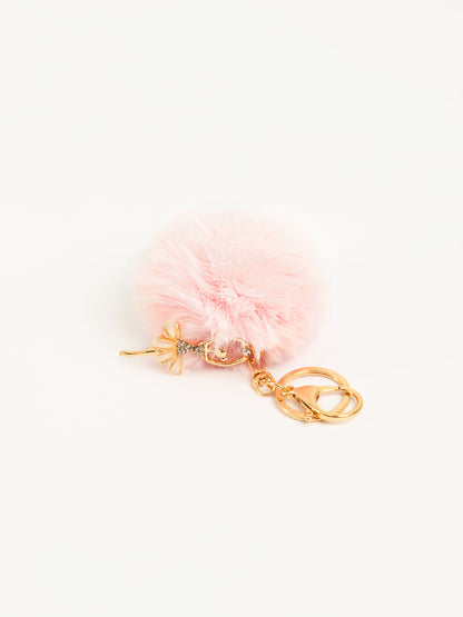 Ballerina and Pompom Keychain