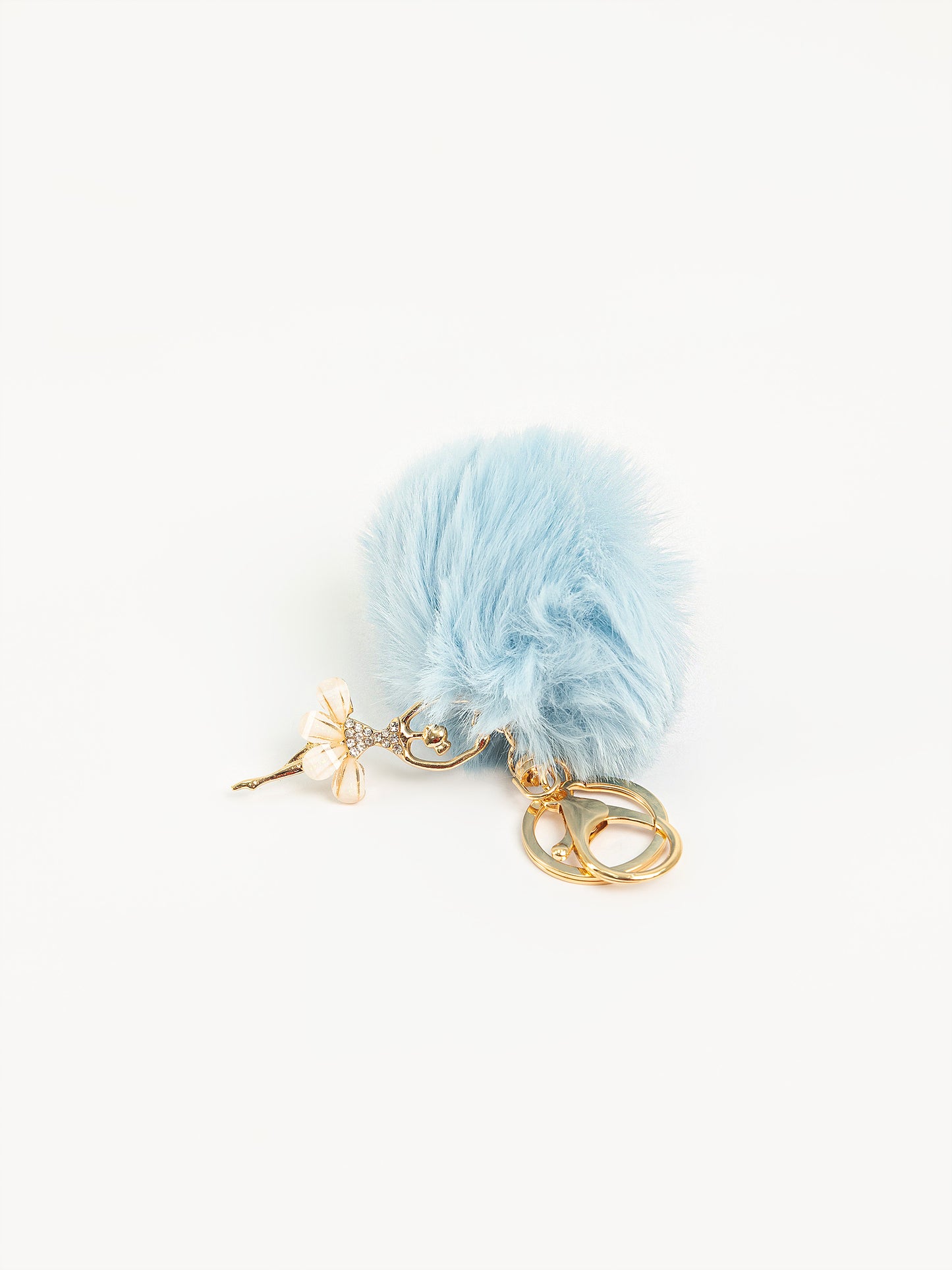 Ballerina and Pompom Keychain