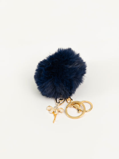 Ballerina and Pompom Keychain