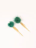 pompom-dangling-earrings