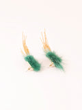 pompom-dangling-earrings