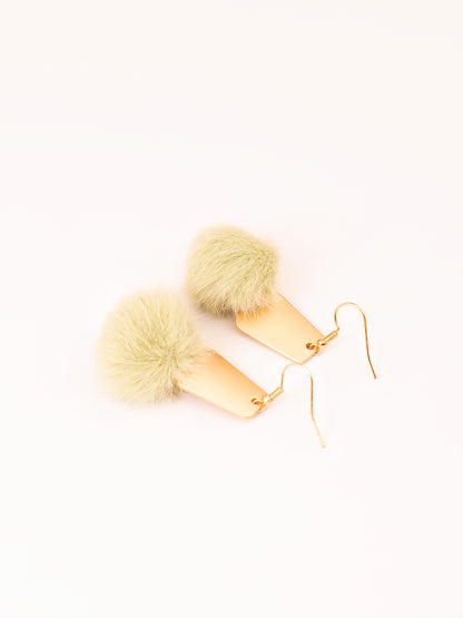 Pompom Drop Earrings