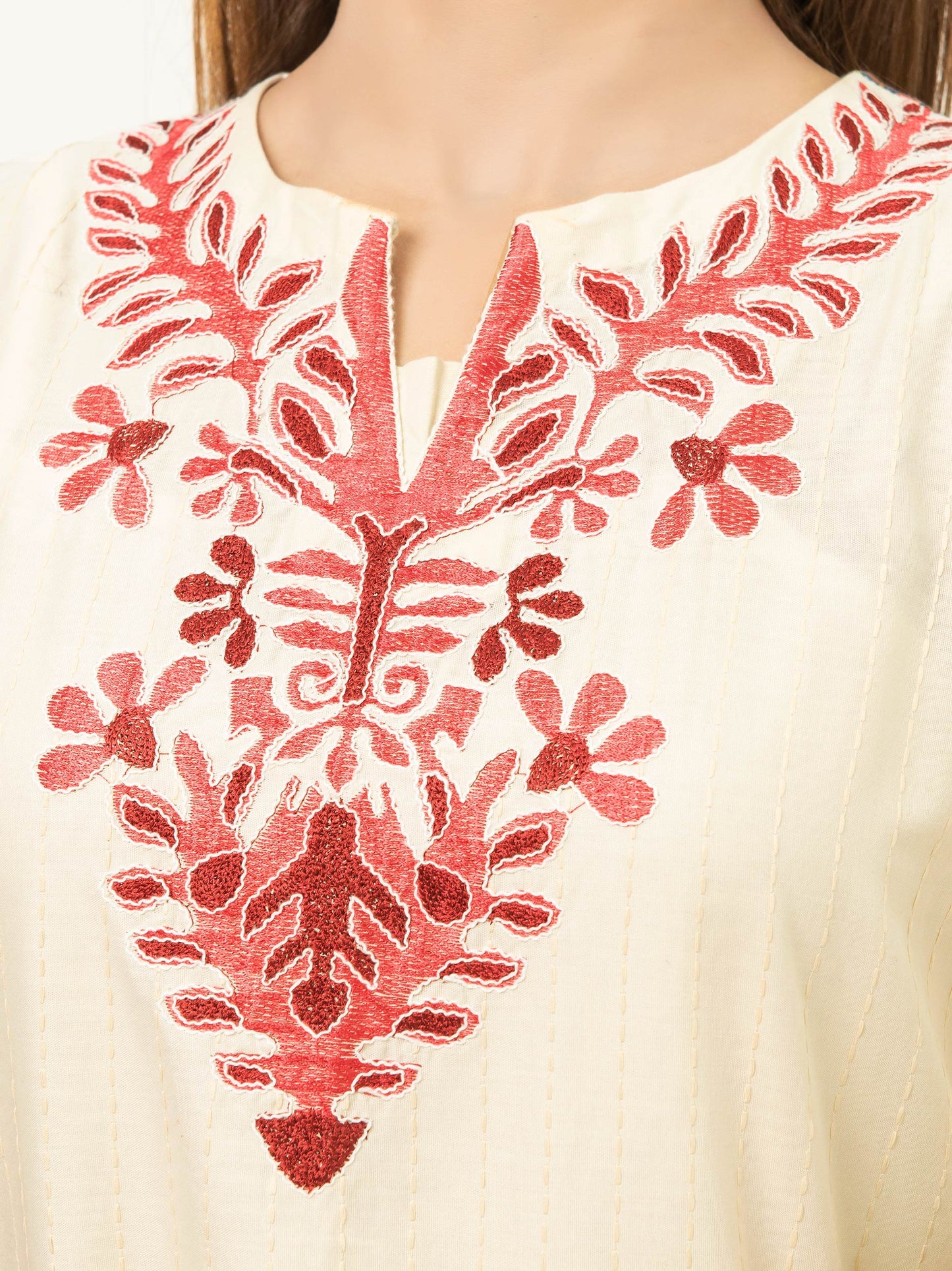 3 Piece Winter Cotton Suit-Embroidered (Pret)