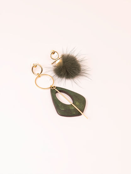 Green Drop Earrings