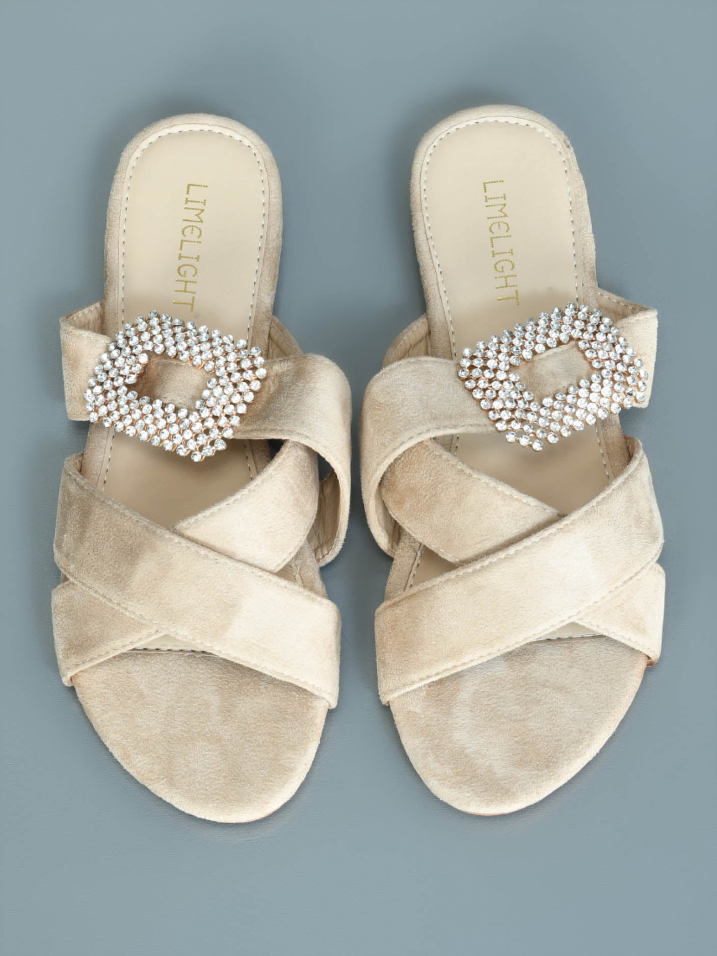 Crystal Buckle Flats