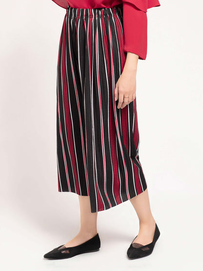 Striped Culotte Pants