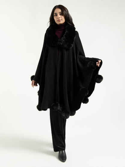 Classic Black Cape Shawl