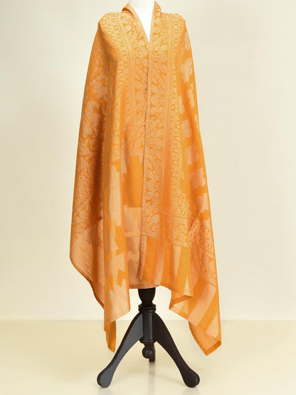 Jacquard Dupatta - Yellow