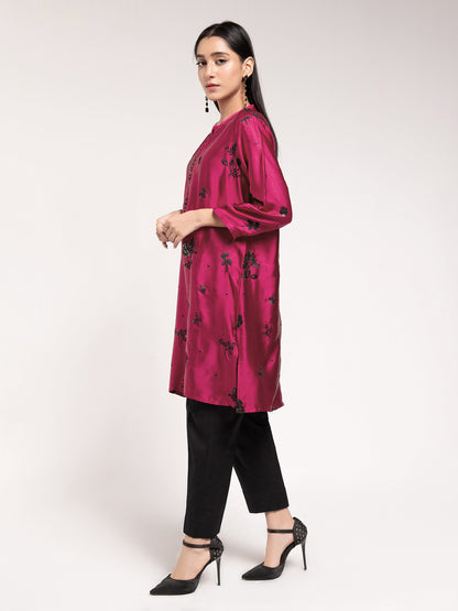 Embroidered Silk Shirt