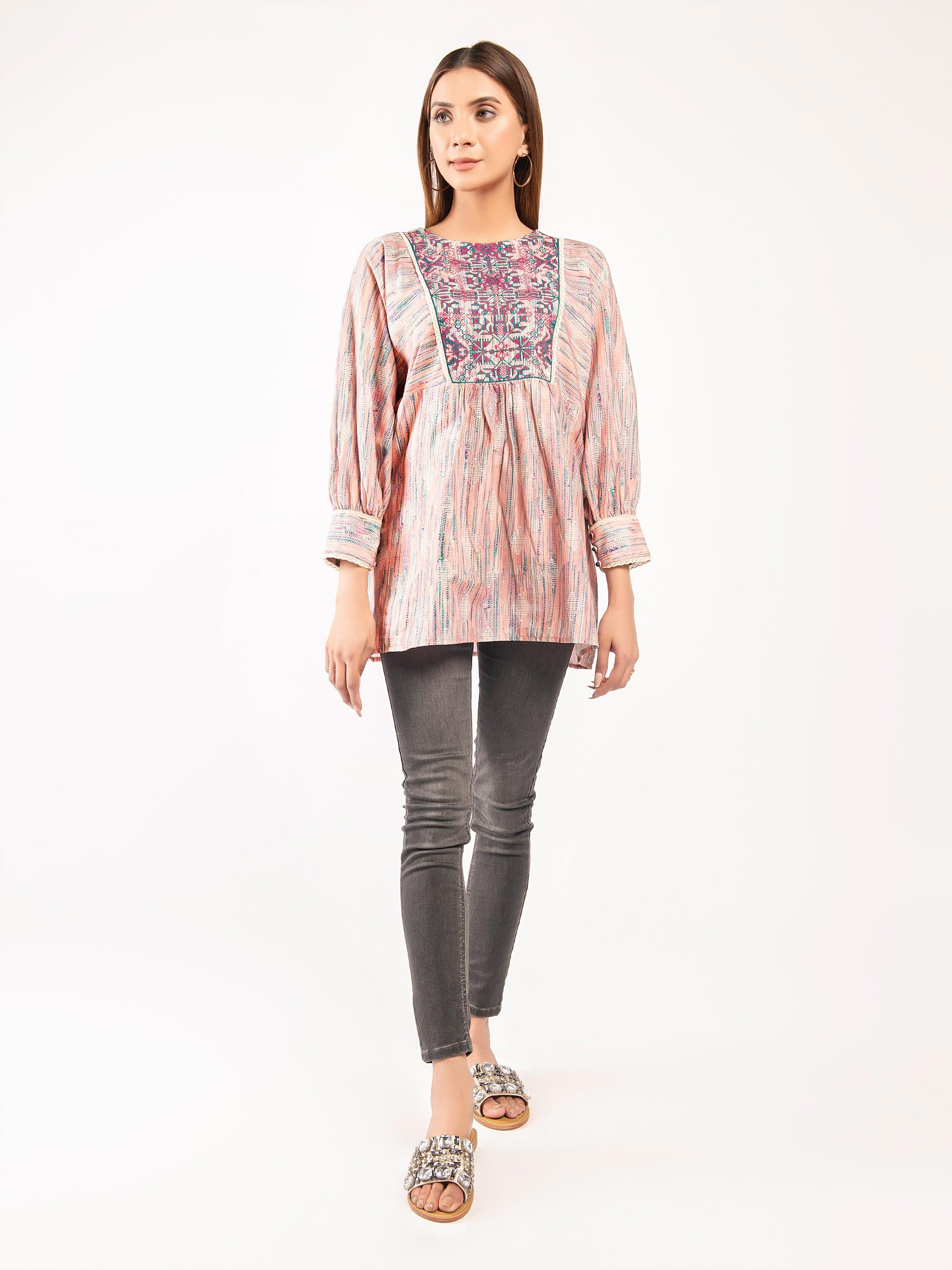 Embroidered Cambric Top – Limelightpk