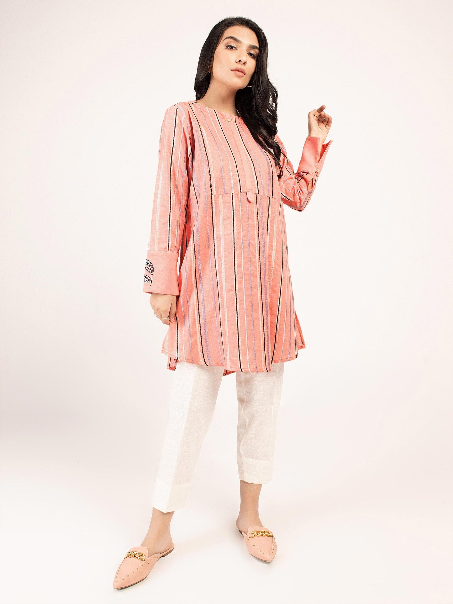 Embroidered Khaddar Shirt