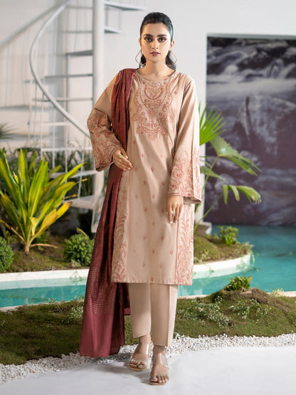 3 Piece Yarn Dyed Suit-Embroidered (Unstitched)