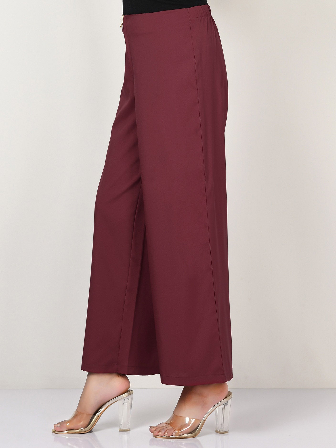 Wide Grip Pants - Dark Maroon