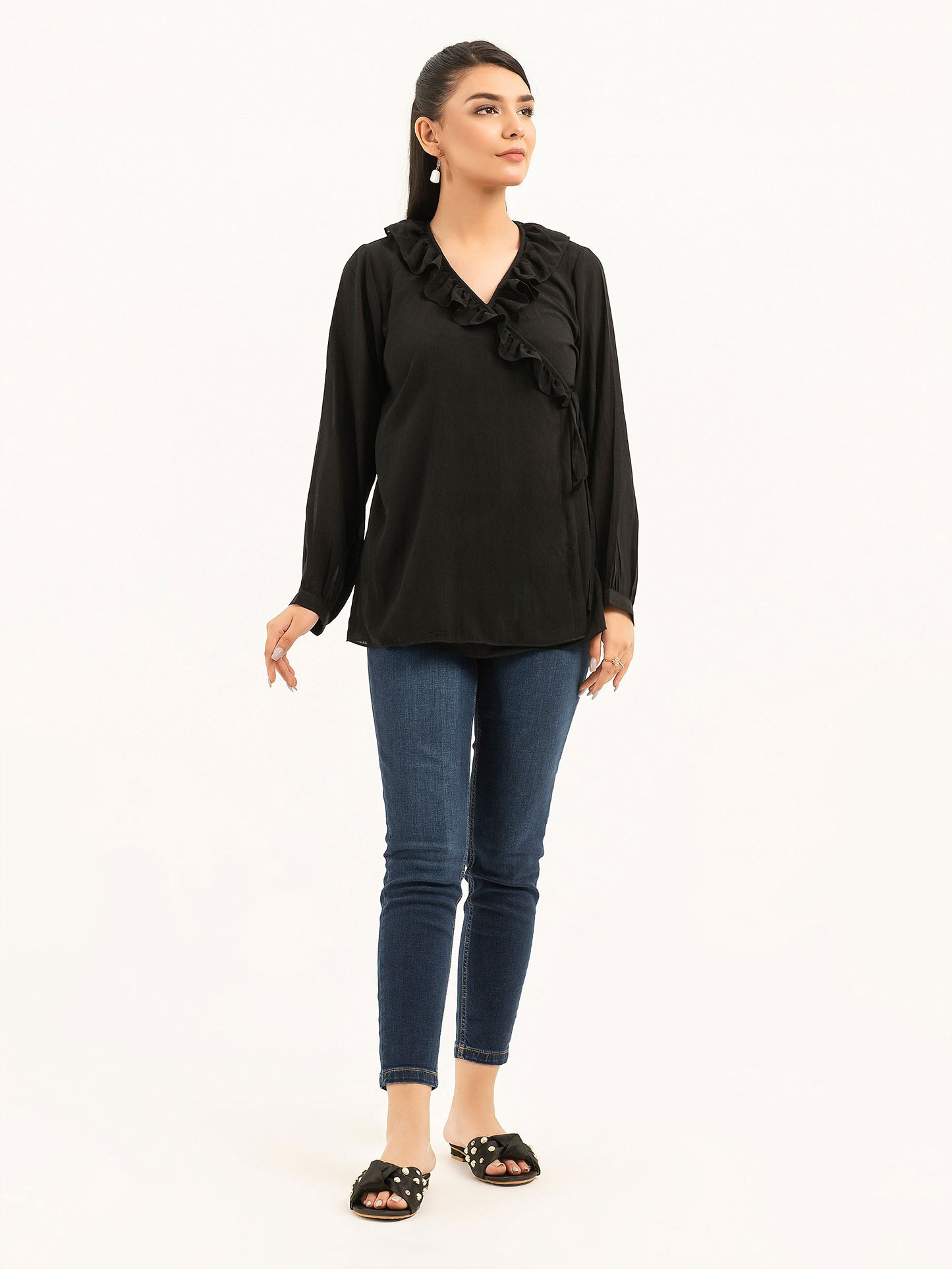 Ruffled Chiffon Top