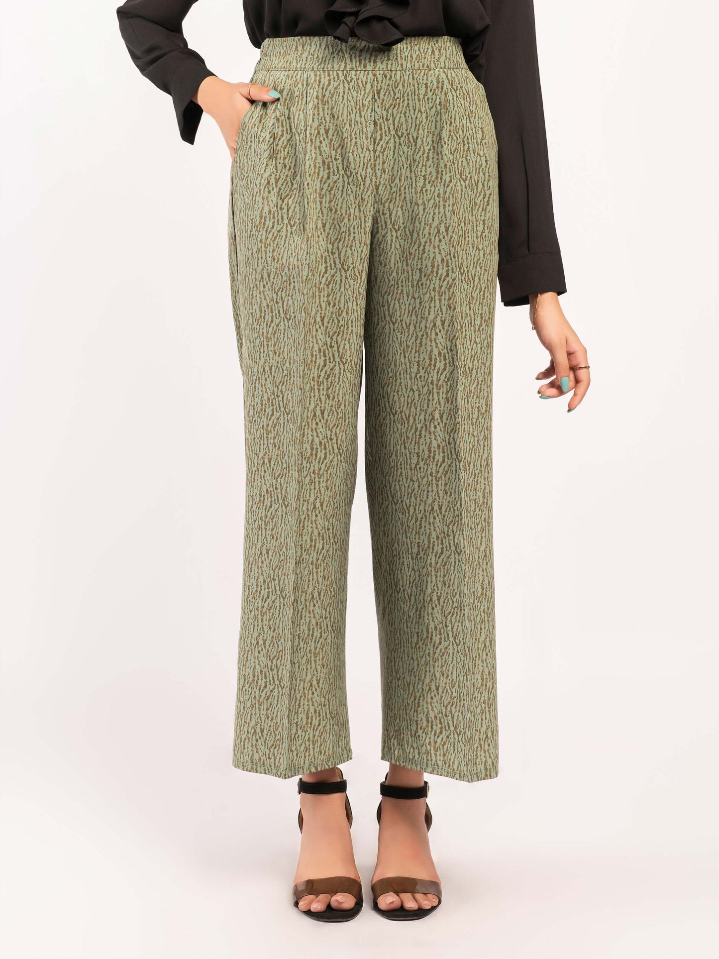 Printed Satin Pants