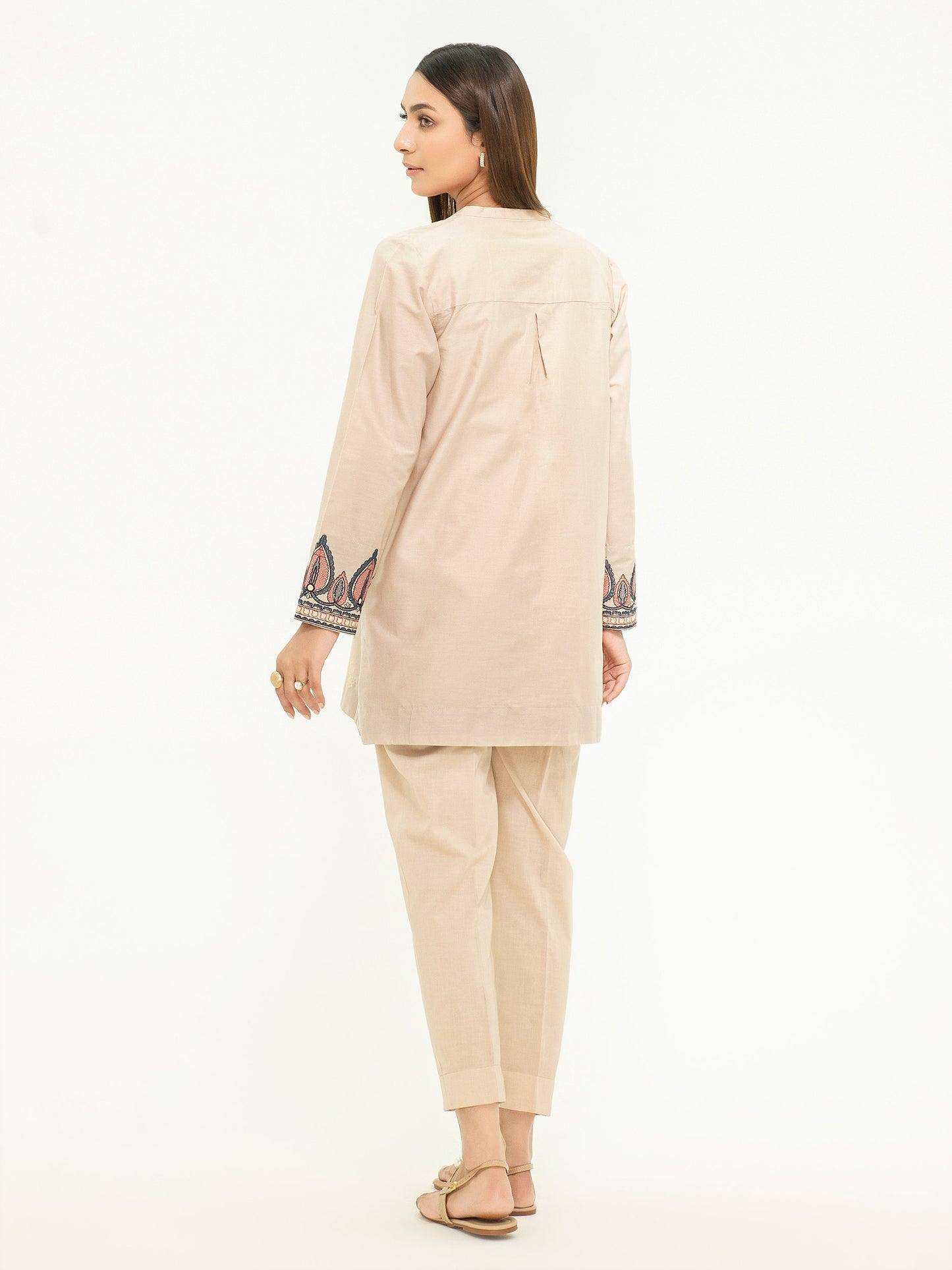 Winter Cotton Kurti-Embroidered (Pret)