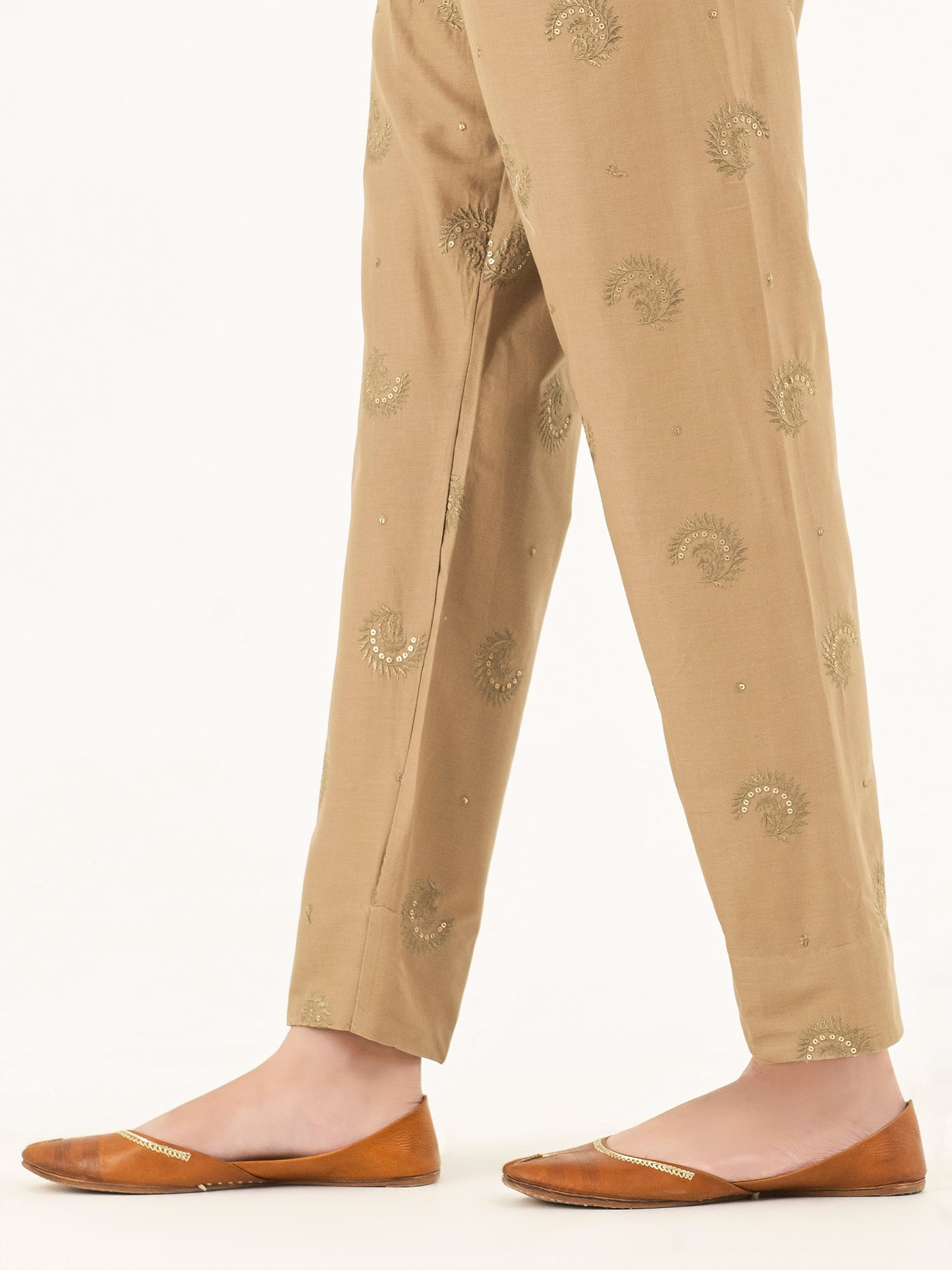 Embroidered Winter Cotton Trousers