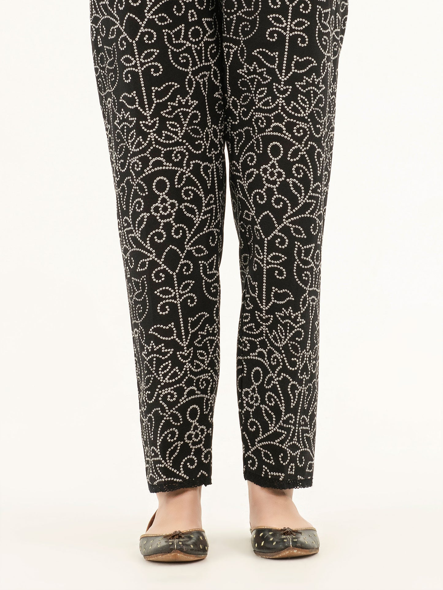 Printed Khaddar Trousers