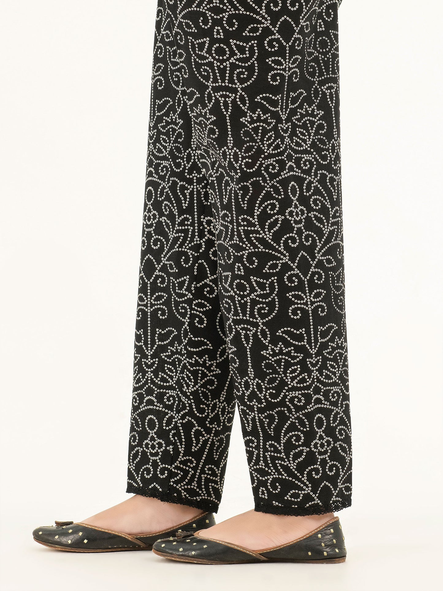 Printed Khaddar Trousers