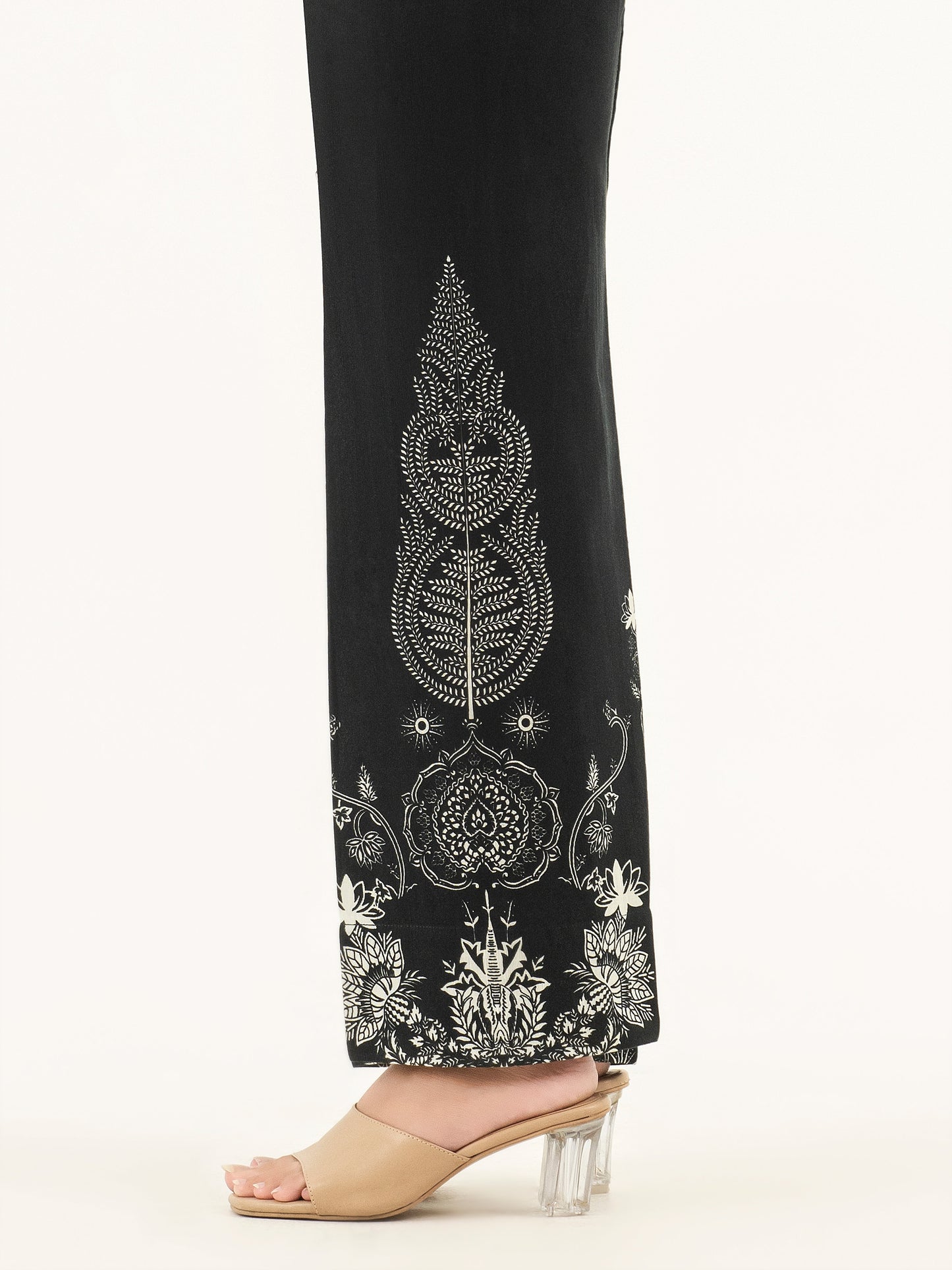 Printed Khaddar Trousers